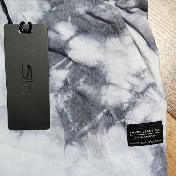 SILVER Women's Blue Fleece Lined Tie-Dye Joggers - NEW NWT - Picture 7 of 8